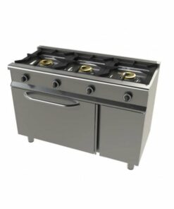 Cocina gas horno de 3 fuegos.