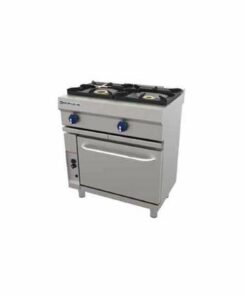 Cocina a gas de 2 fuegos con horno y válvula termostática Eurosit. Serie 550.