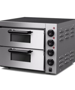 Horno eléctrico de pizza compacto. 2 cámaras, 2 pizzas.