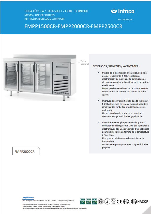 Frente mostrador refrigerado de 2m y 3 tiradores. - Imagen 4