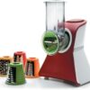Corta vegetales eléctrico con 5 cuchillas diferentes.