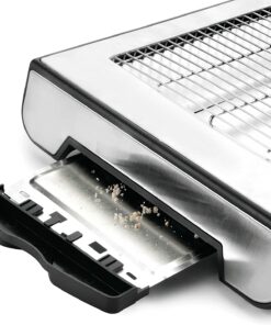 Tostador con aviso sonoro y bandeja recogemigas.