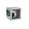 Caja de ventilación de impulsión frontal, aspiración posterior y motor monofásico.