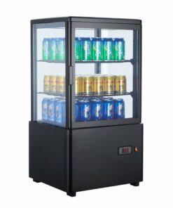 Vitrina expositora refrigerada de 58L y 2 estantes.